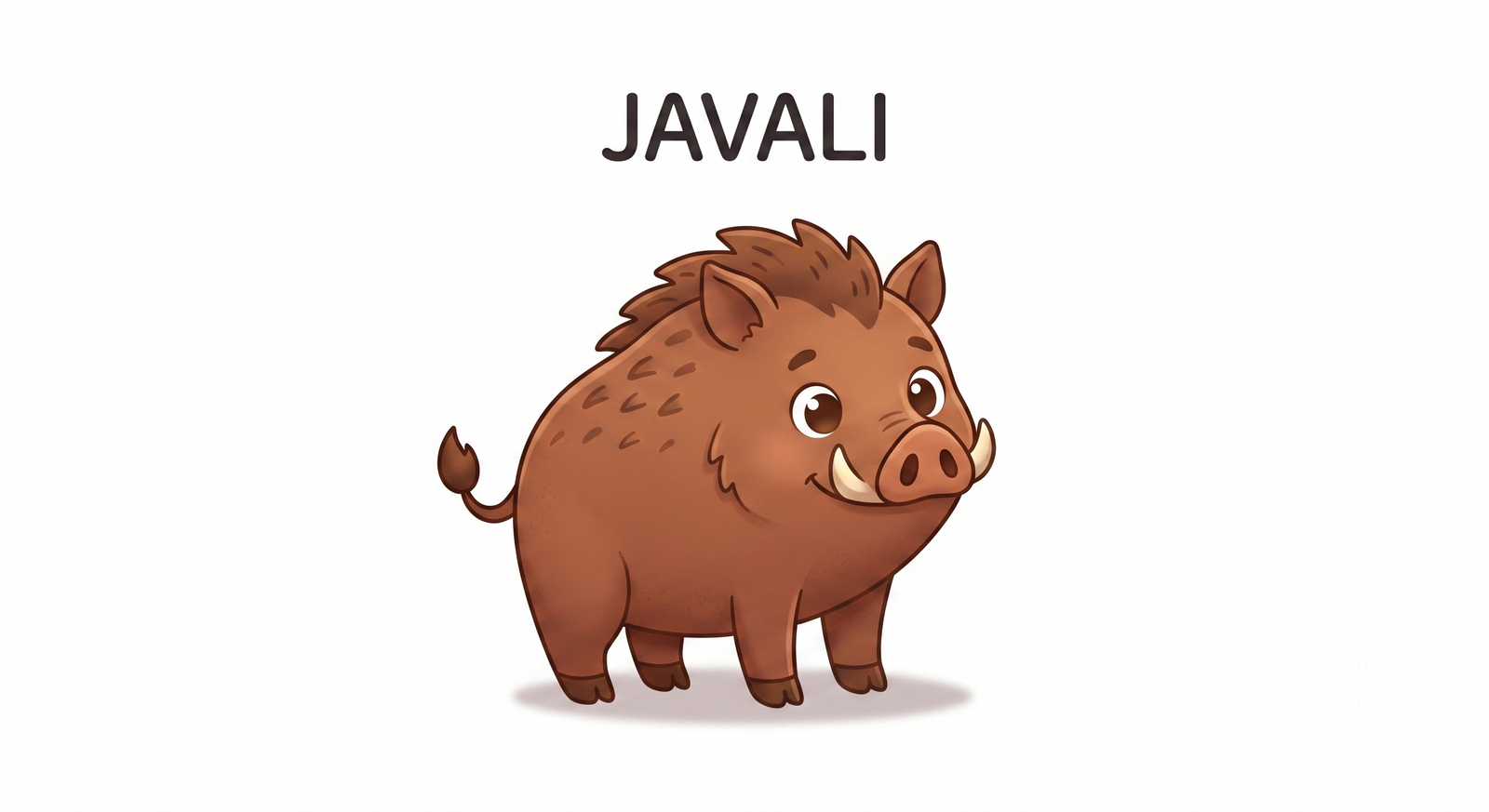 um javali contente